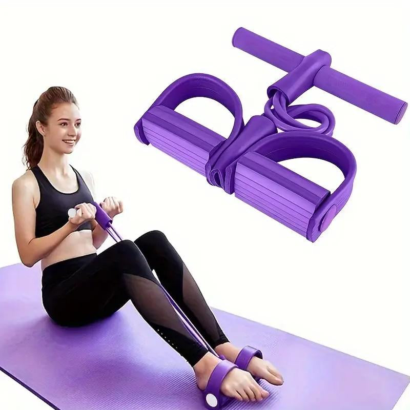 Home Gym Foot Pedal Resistance Band Puller - Portable Fitness Equipment for Leg Workouts, Core Training & Full-Body Exercise - Non-Slip Foot Pedal Puller for Toning, Stretching & Strength Building