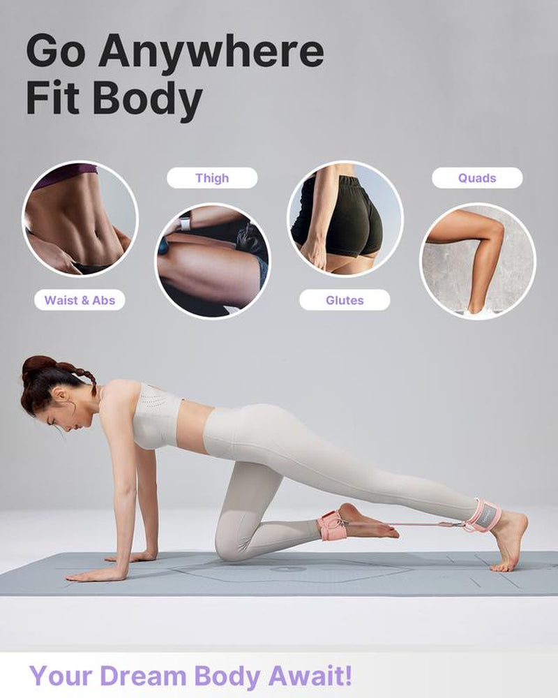 Ankle Resistance Bands with Cuffs – Adjustable Straps for Leg & Glute Training