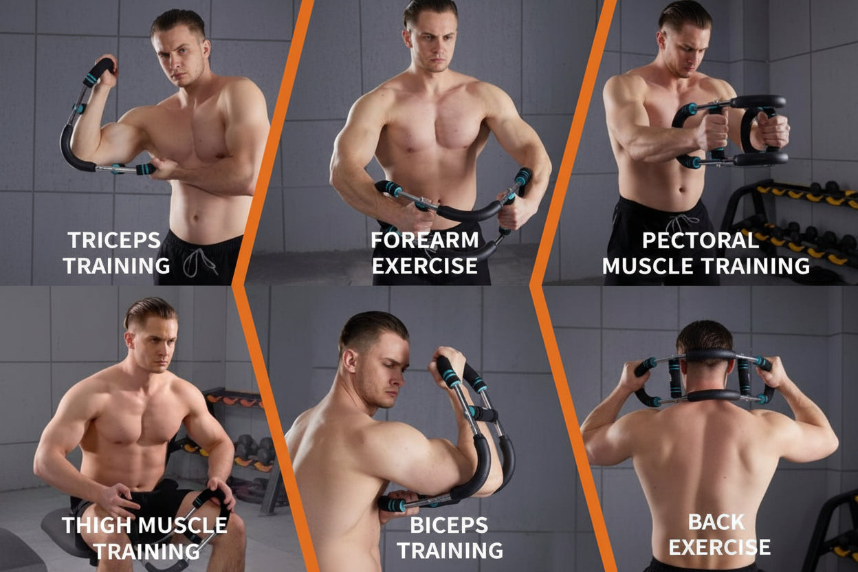 Adjustable Arm & Chest Trainer – Portable Spring Resistance for Upper Body Workouts