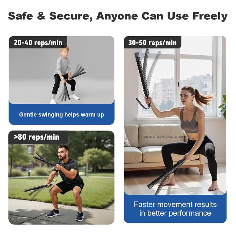 Ropeless Battle Ropes – Portable Cardio & Strength Training for Home Workouts (2-Pack)