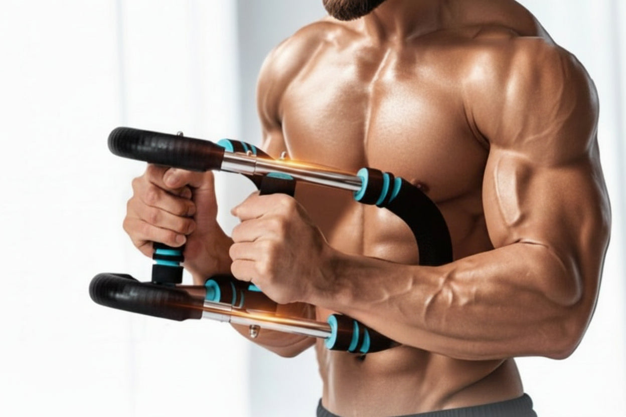 Adjustable Arm & Chest Trainer – Portable Spring Resistance for Upper Body Workouts