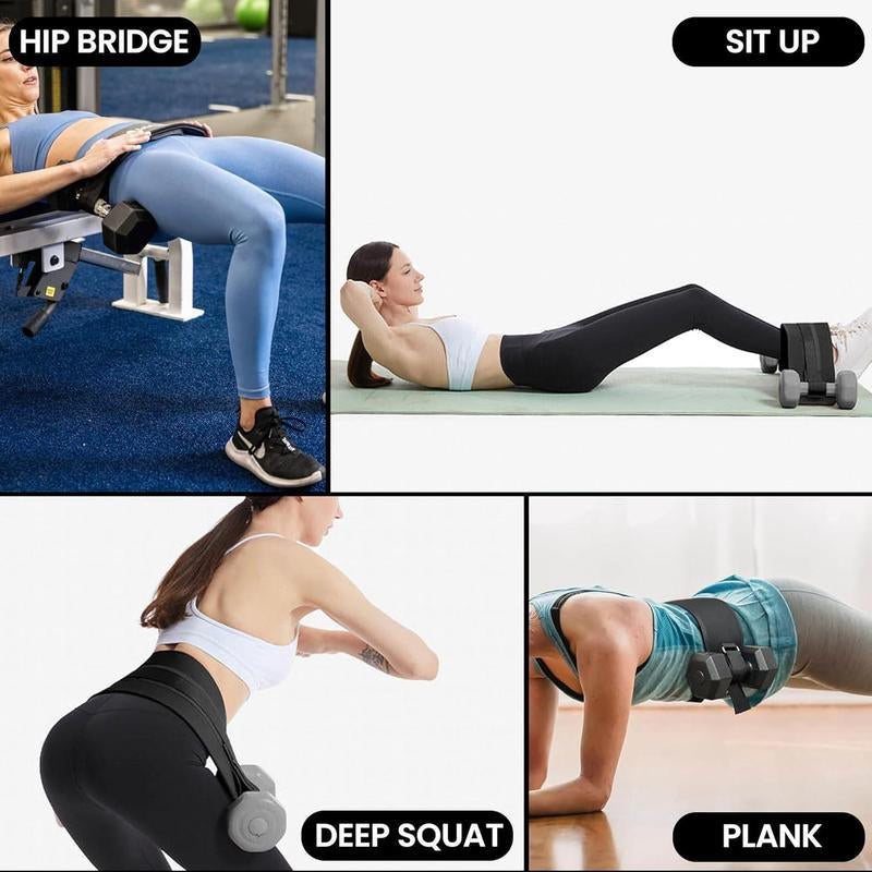 Hip Thrust Adjustable Resistance Weight Belt for Home Workouts, Kettlebell Training & Butt Shaping with Extra Cushioning and Adjustable Resistance Equipment. Resistance Exercise Manual Push-Pull Roller Dumbbell